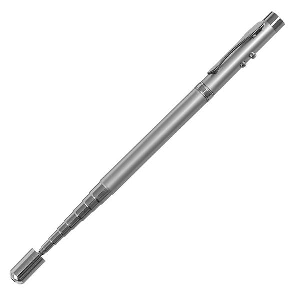 Długopis 4-funkcyjny Pointer ze wskaźnikiem laserowym, srebrny-544139