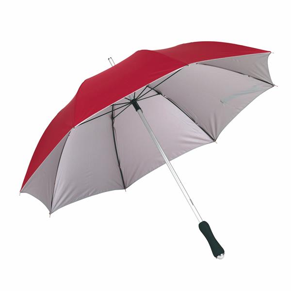 Lekki parasol JOKER, czerwony, srebrny-2303138