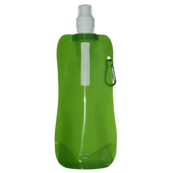 Składany bidon Extra Flat 480 ml, zielony-545996