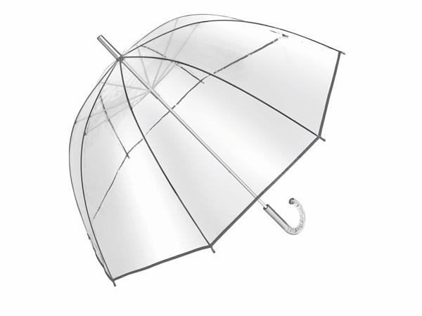 Parasol BELLEVUE, srebrny, transparentny-2303333