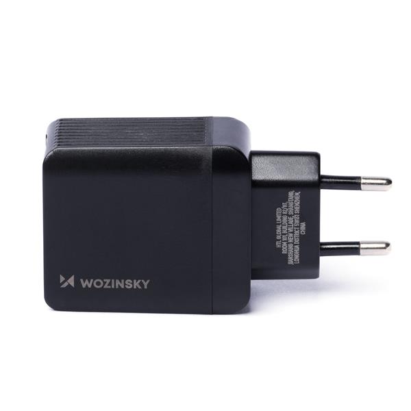 Wozinsky sieciowa ładowarka USB z 2 portami (USB, USB C) 20 W czarna-3104544