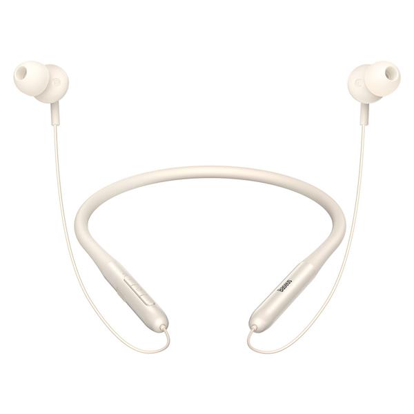 Słuchawki bezprzewodowe Bluetooth 5.3 neckband Baseus Bowie P1x - kremowe-3119087