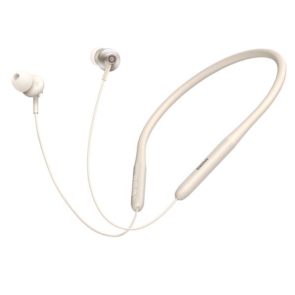 Słuchawki bezprzewodowe Bluetooth 5.3 neckband Baseus Bowie P1x - kremowe-3119086