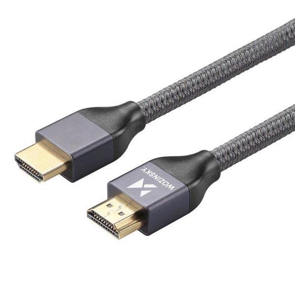 Wozinsky kabel HDMI 2.1 8K 60 Hz 48 Gbps / 4K 120 Hz / 2K 144 Hz 2 m srebrny (WHDMI-20)-2196186