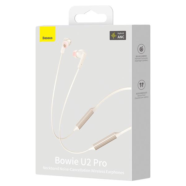 Słuchawki bezprzewodowe Bluetooth TWS ANC Baseus Bowie U2 Pro - kremowo-białe-3104499