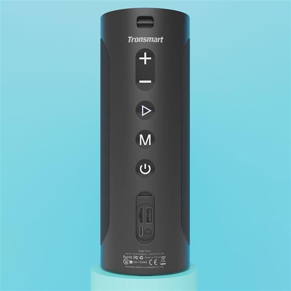 Tronsmart T6 Pro przenośny bezprzewodowy głośnik Bluetooth 5.0 45W podświetlenie LED czarny (448105)-2199492