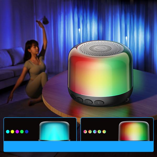Joyroom głośnik bezprzewodowy Bluetooth 5.1 RGB czarny (JR-ML03)-2397417