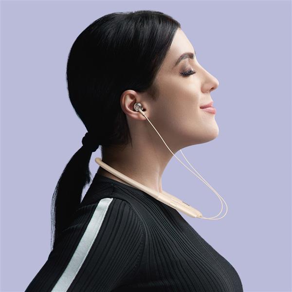 Słuchawki bezprzewodowe Bluetooth 5.3 neckband Baseus Bowie P1x - kremowe-3119095