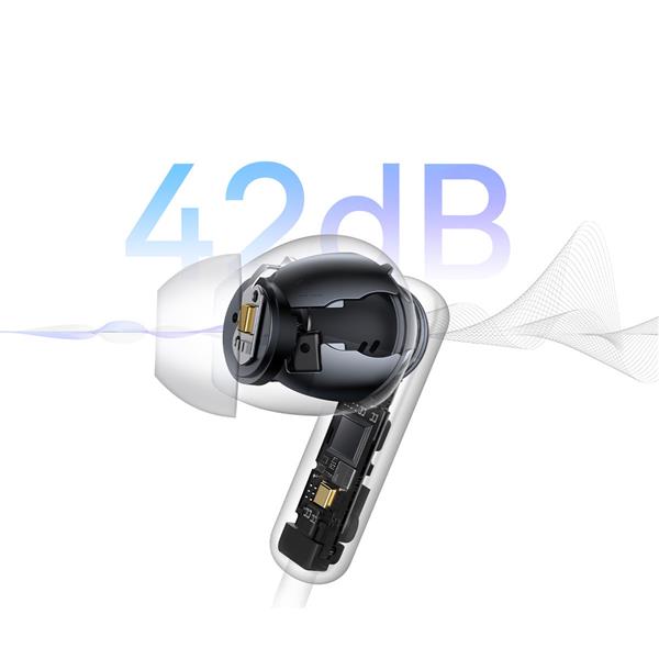 Słuchawki bezprzewodowe Bluetooth TWS ANC Baseus Bowie U2 Pro - kremowo-białe-3104510