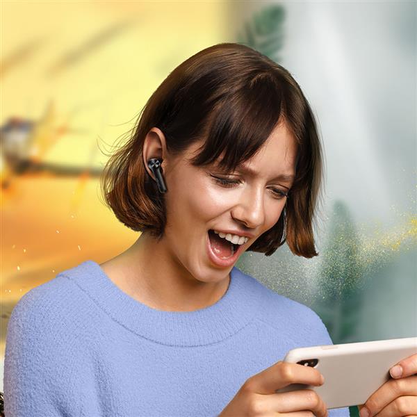 Acefast gamingowe dokanałowe słuchawki bezprzewodowe TWS Bluetooth 5.0 opóźnienie 65ms wodoodporne IPX5 czarny (T4 black)-2380832