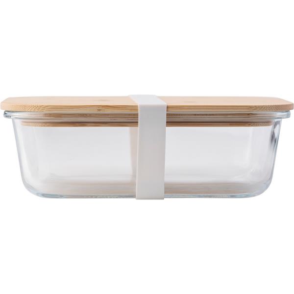 Szklane pudełko śniadaniowe 900 ml, bambusowe wieczko - V4883-18-3373053