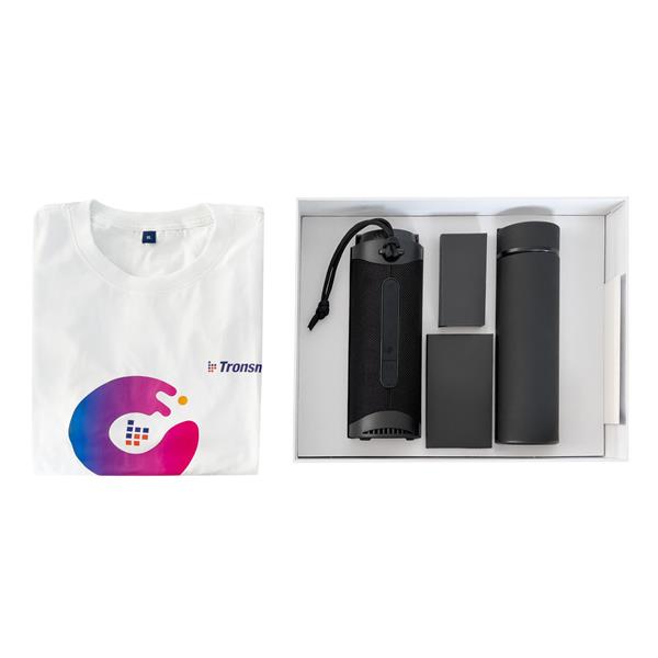 Tronsmart gift box zestaw prezentowy głośnik bluetooth Tronsmart T7 / termos - kubek termiczny / koszulka (9th anniversary gift box)-3112091