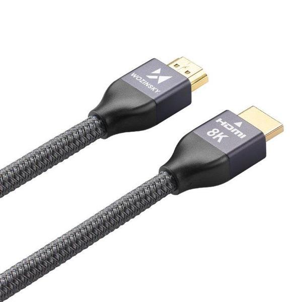Wozinsky kabel HDMI 2.1 8K 60 Hz 48 Gbps / 4K 120 Hz / 2K 144 Hz 2 m srebrny (WHDMI-20)-2196183