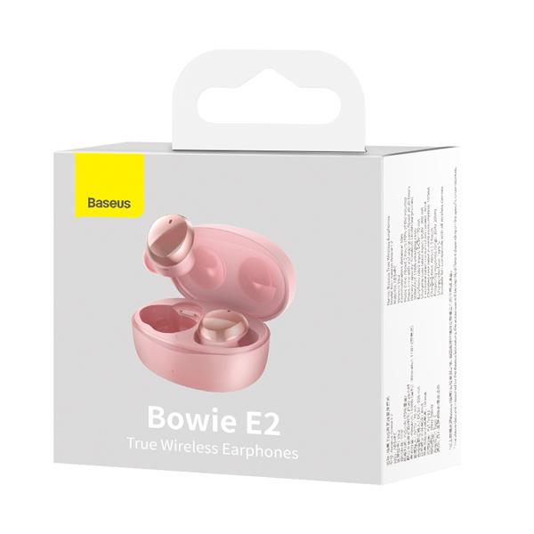 Baseus Bowie E2 bezprzewodowe słuchawki TWS Bluetooth 5.2 wodoodporne IP55 różowy (NGTW090004)-2260354