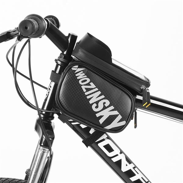 Wozinsky torba rowerowa na ramę z etui na telefon 1,5 l czarny (WBB21BK)-2168642