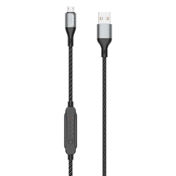 Dudao kabel USB - micro USB 5 A 1 m timer wyłącznik czasowy 1 - 5 godzin czarny (L7xsM)-2183248