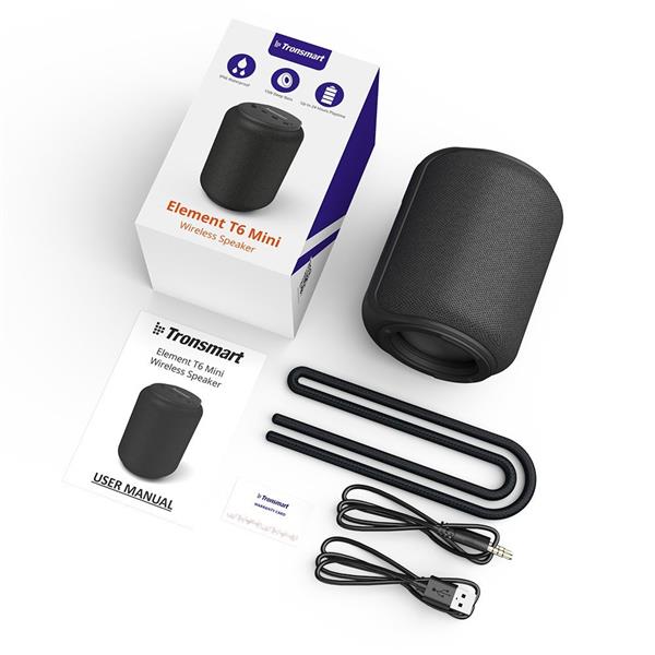 Tronsmart T6 Mini przenośny bezprzewodowy głośnik Bluetooth 5.0 15W czarny (364443)-2157441