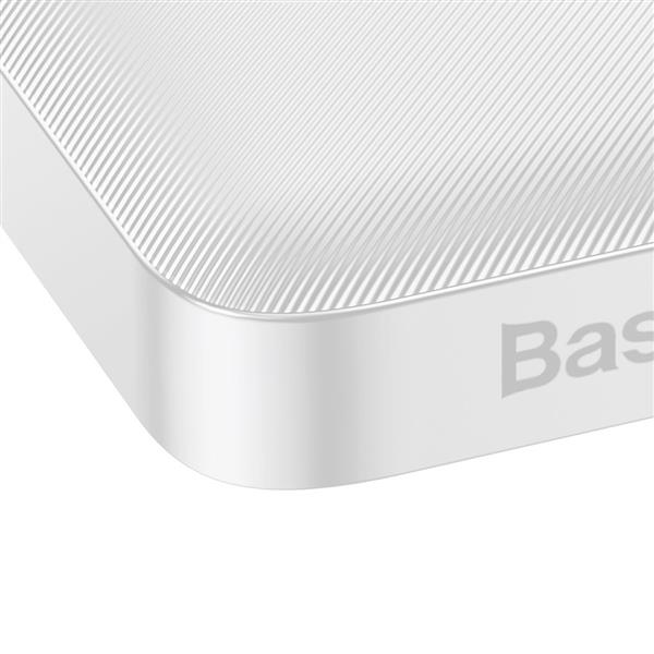 Baseus Bipow powerbank z wyświetlaczem 10000mAh 15W biały (Overseas Edition) + kabel USB-A - Micro USB 0.25m biały (PPBD050002)-2428928
