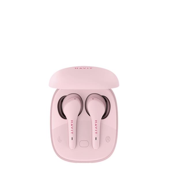 HAVIT słuchawki Bluetooth TW959 dokanałowe różowe-2986741