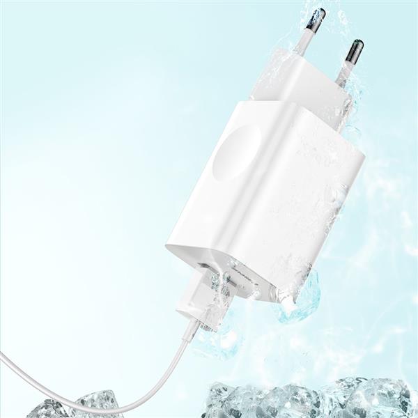 Baseus Charging Quick Charger ładowarka sieciowa zasilacz EU adapter USB Quick Charge 3.0 QC 3.0 biały (CCALL-BX02)-2139462