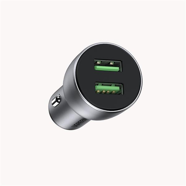 Ugreen ładowarka samochodowa 2x USB Quick Charge 3.0 36 W 3 A szary (CD213 60713)-2154922