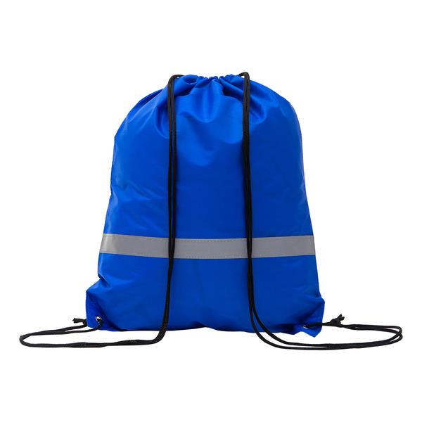 Plecak promocyjny z taśmą odblaskową, niebieski-2011542