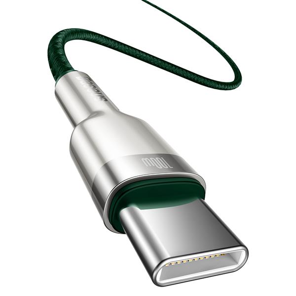 Baseus kabel Cafule Metal PD USB-C - USB-C 1,0 m zielony 100W-2066405