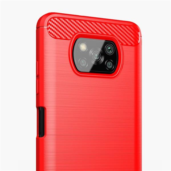 Carbon Case elastyczne etui pokrowiec Xiaomi Poco X3 NFC / Poco X3 Pro czarny-2175030