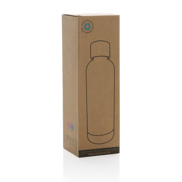Butelka termiczna 500 ml Wood, stal nierdzewna z recyklingu-3087245