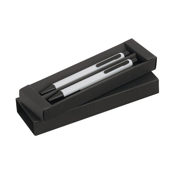 HUDSON. Zestaw długopis i ołówek automatyczny, aluminium-2584736