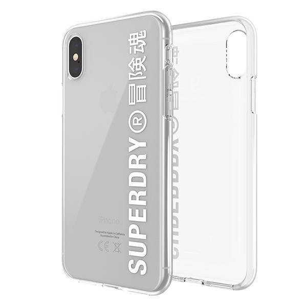 Etui SuperDry Snap na iPhone X/Xs Clear Case - białe 41576-2285139
