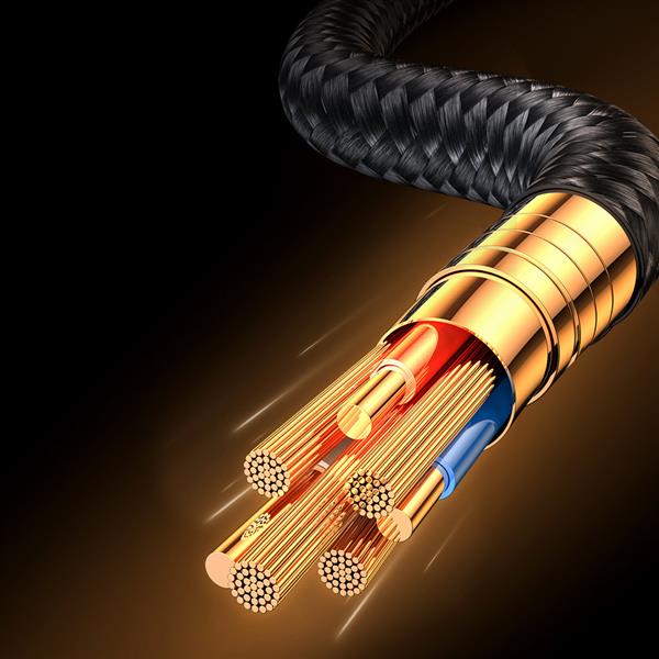 Joyroom kabel USB C kątowy - USB do szybkiego ładowania i transferu danych 3A 1,2 m czarny (S-UC027A6)-2967313