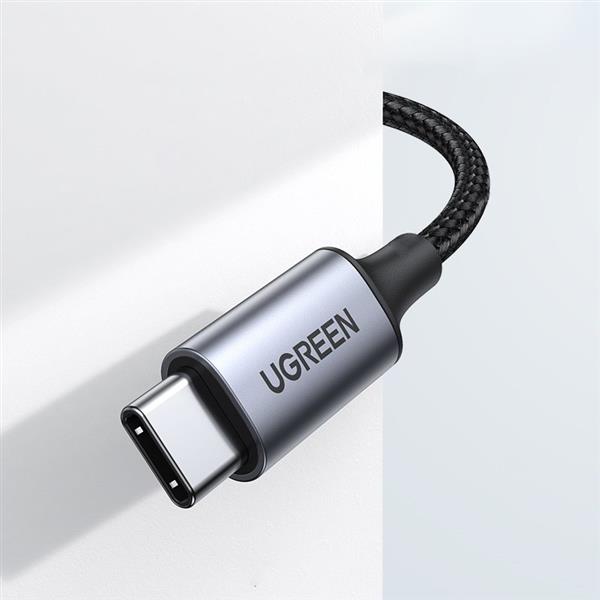 Ugreen kabel audio stereo AUX 3,5 mm mini jack - USB Typ C do telefonu tabletu 1m czarny (CM450 20192)-2184265