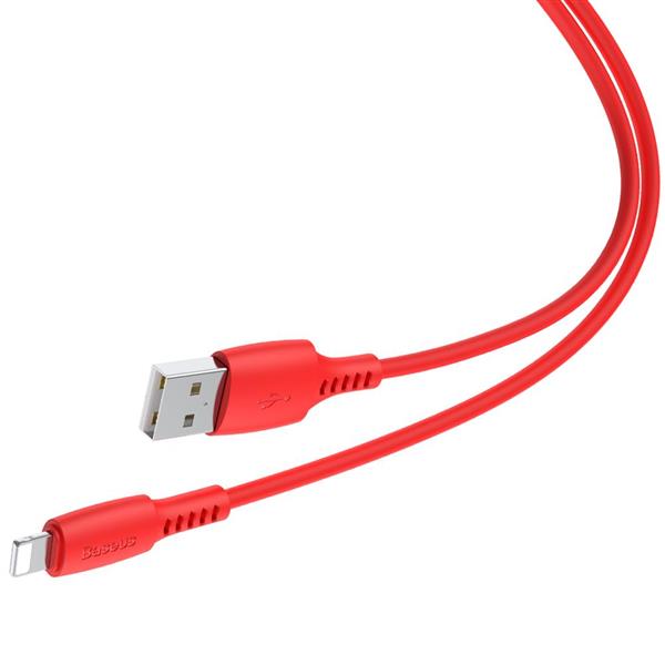 Baseus kabel Colourful USB - Lightning 1,2 m 2,4A czerwony-2105798
