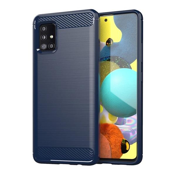 Carbon Case elastyczne etui pokrowiec Samsung Galaxy M51 niebieski-2168423