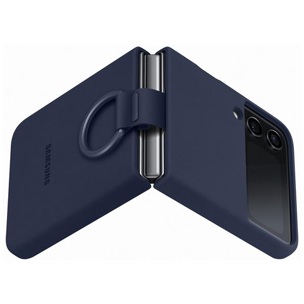 Samsung Ring Silicone Cover etui pokrowiec do Samsung Galaxy Z Flip4 obudowa z zawieszką granatowy (EF-PF721TNEGWW)-2419109