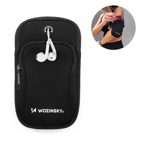 Wozinsky opaska na telefon do biegania armband czarna (WABBK1)-2610420