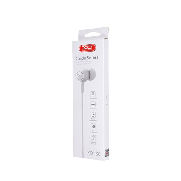 XO Słuchawki przewodowe S6 jack 3,5mm białe-1566917