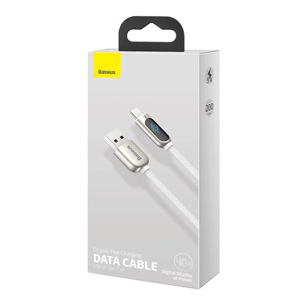 Baseus kabel Display USB - USB-C 2,0 m 5A biały-2066402