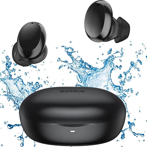 Baseus Encok W11 bezprzewodowe słuchawki dokanałowe TWS Bluetooth 5.0 wodoodporne IPX8 czarny (NGTW060001)-2289105