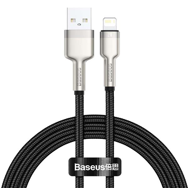 Baseus kabel Cafule Metal USB - Lightning 2,4A 1,0 m czarny-2116053