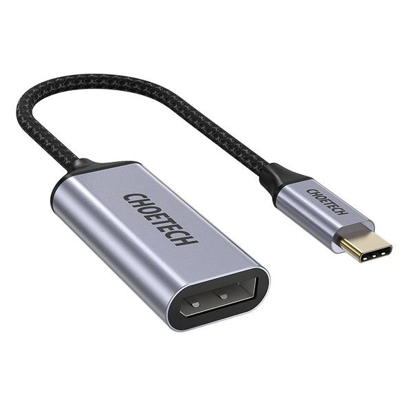 Choetech jednokierunkowy kabel przejściówka z USB Typ C (męski) do Display Port (żeński) 4K 0,2m szary (HUB-H11)-2218840