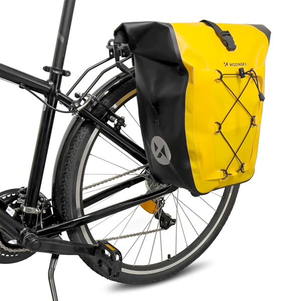 Wozinsky wodoodporna torba rowerowa sakwa na bagażnik 25l żółty (WBB24YE)-2260841
