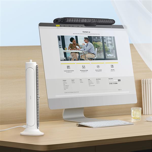 Baseus wentylator z montażem na monitor biały (ACQS000002)-2386904