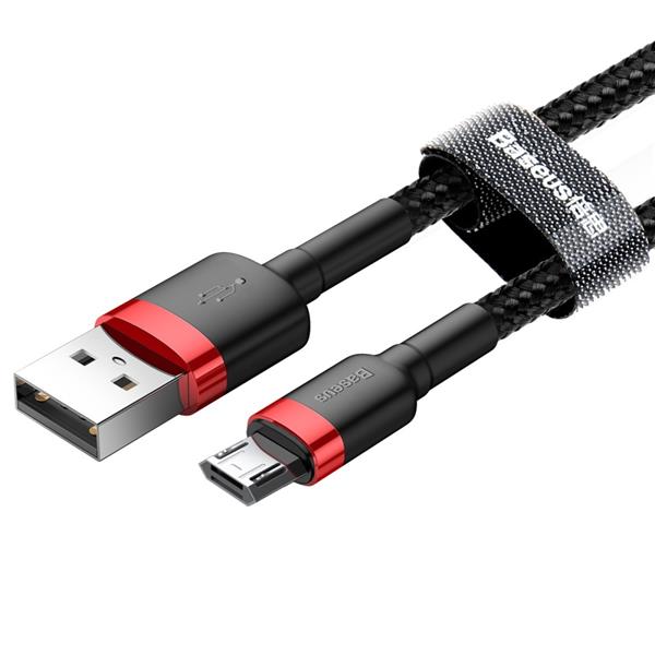 Baseus kabel Cafule USB - microUSB 2,0 m 1,5A czarno-czerwony-2090544