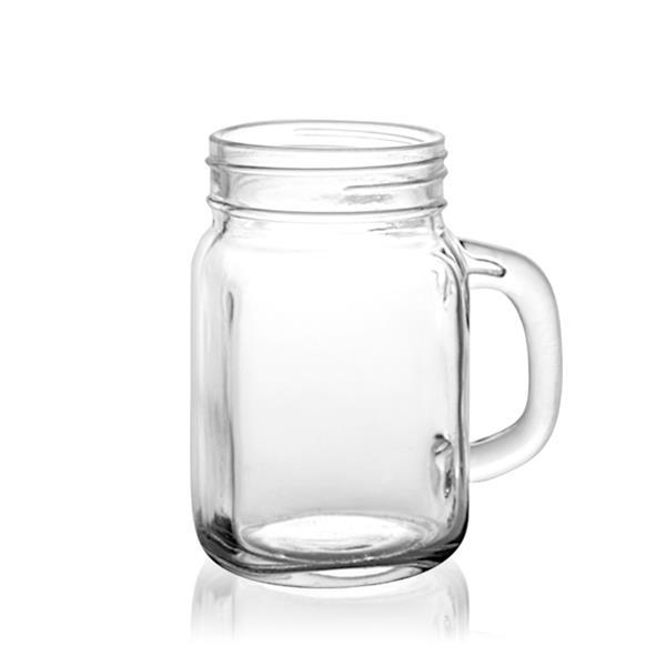 Szklany kubek-słoik z rączką, 450 ml-1919353