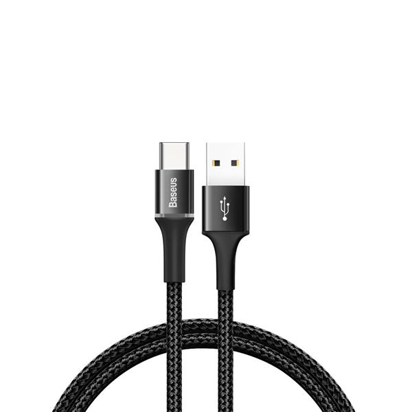 Baseus kabel Halo USB - USB-C 0,5 m 3A czarny-2112955