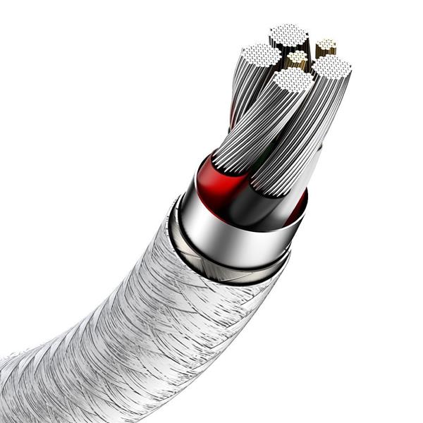 Baseus Cafule Metal Data kabel USB - USB Typ C 66W Quick Charge 1m biały (CAKF000102)-2219209