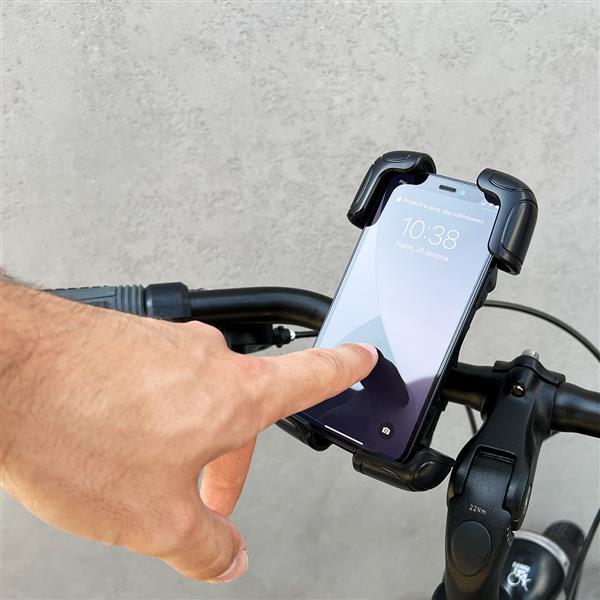 Wozinsky mocny uchwyt na telefon na kierownicę roweru, motocykla, hulajnogi czarny (WBHBK6)-2390604