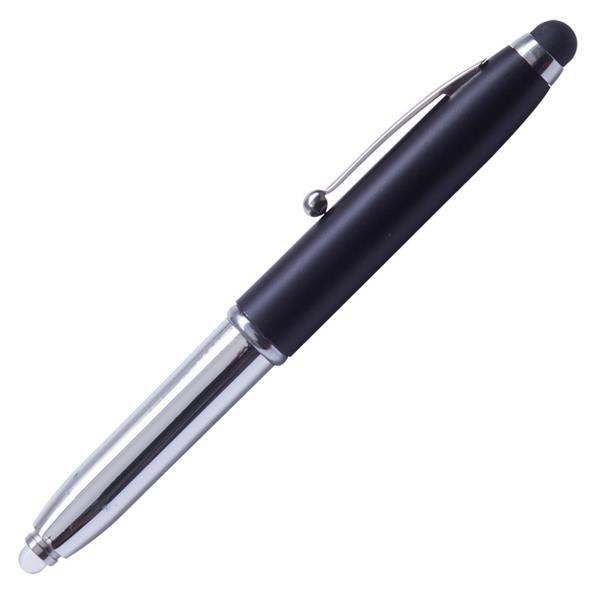 Długopis – latarka LED Pen Light, czarny/srebrny-546921